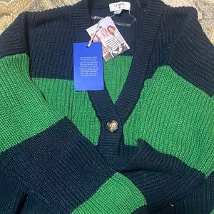 Women's size Medium Rugby Stripe Cardigan Sweater - La Ligne x Target Gr…